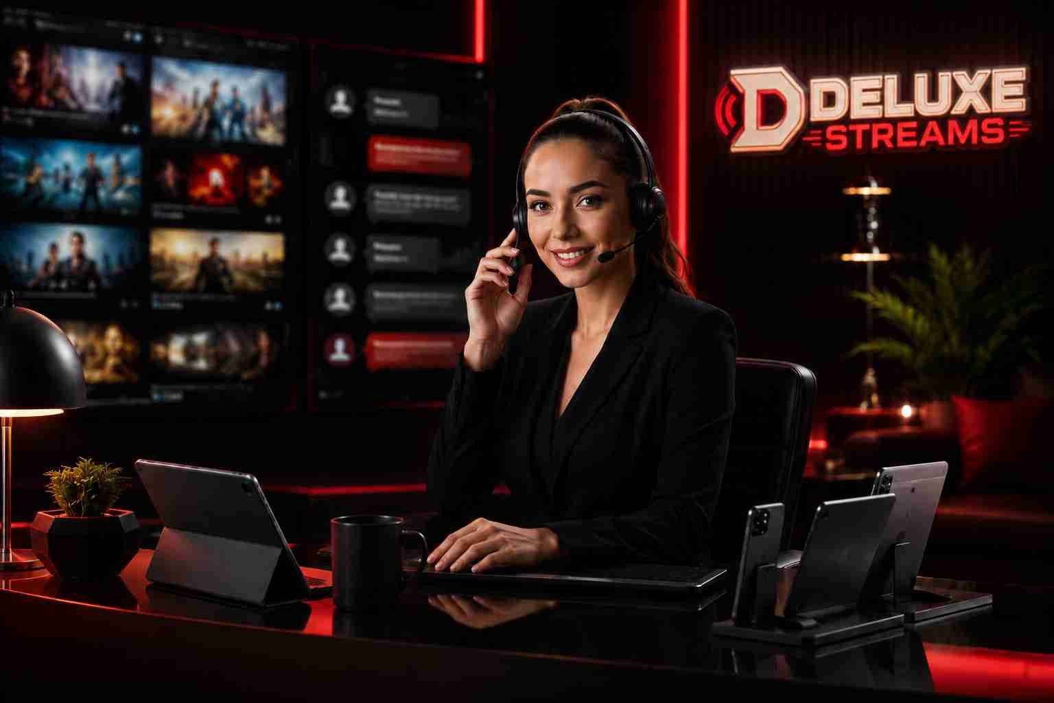 Custom IPTV channel packages and 24/7 support from Deluxe Streams